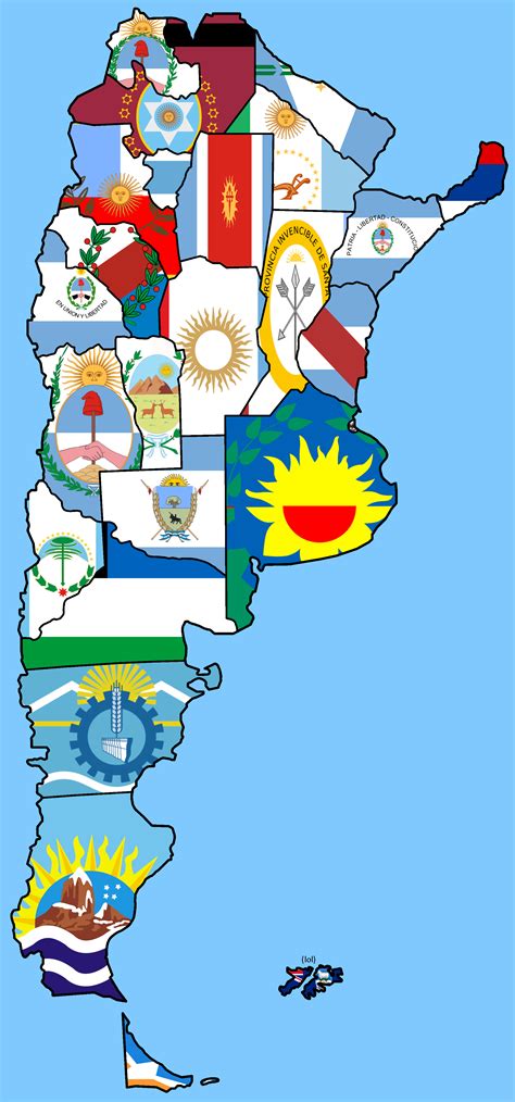 bandera y mapa de argentina